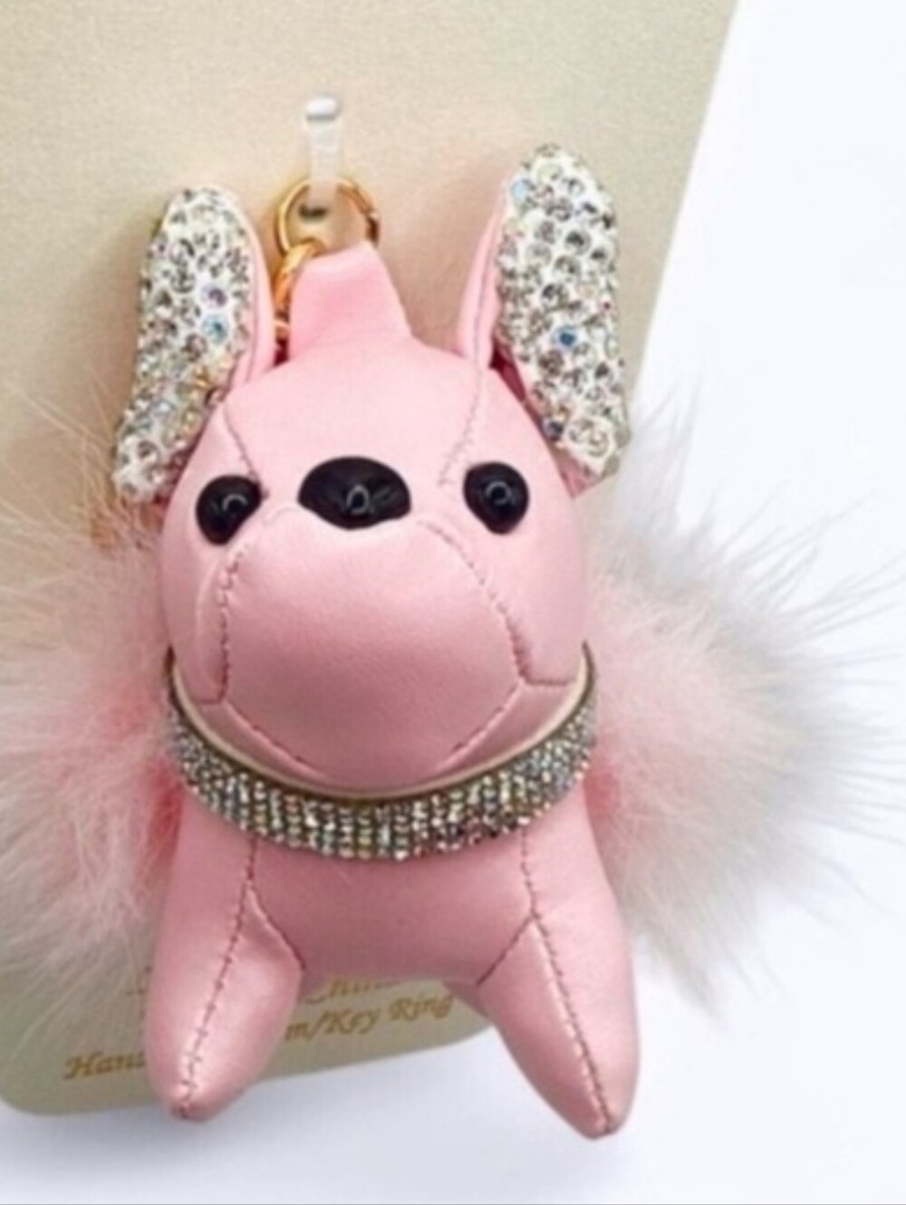 Natasha Sparkly Dog Keychain Bag Charm Bnwt Te Rt TL M